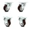 Service Caster 3.5 Inch Maroon Polyurethane Wheel Swivel Top Plate Caster Set with 2 Rigid SCC SCC-20S3514-PPUB-MRN-TP2-2-R-2 - alternate 1